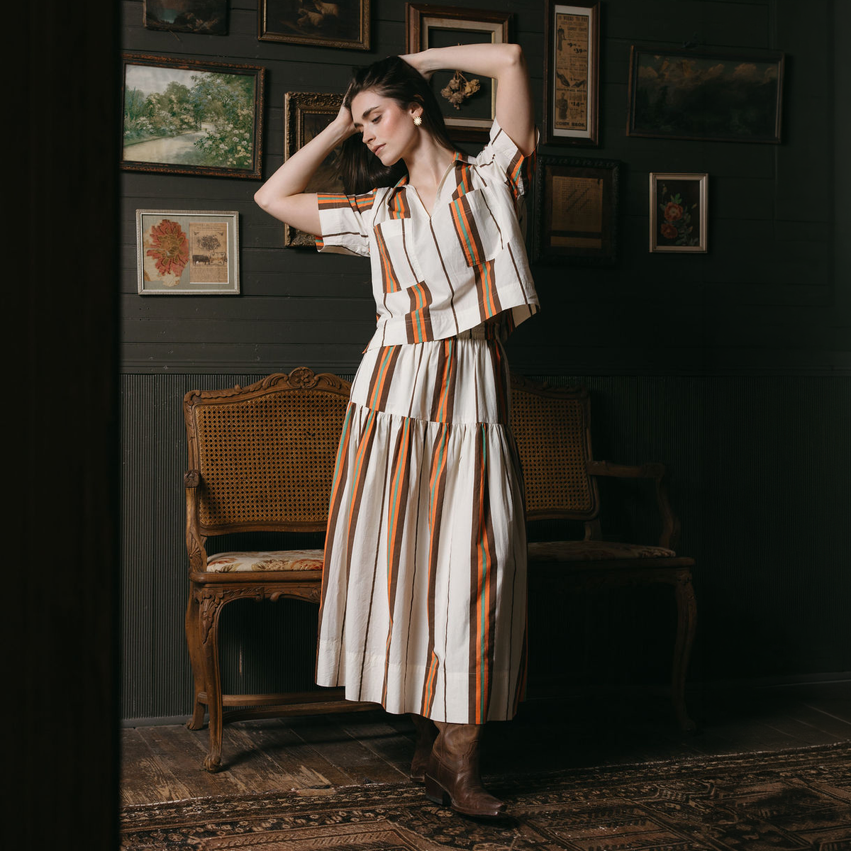 Vintage Stripe Palmer Top