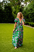Green Floral Maxi Dress