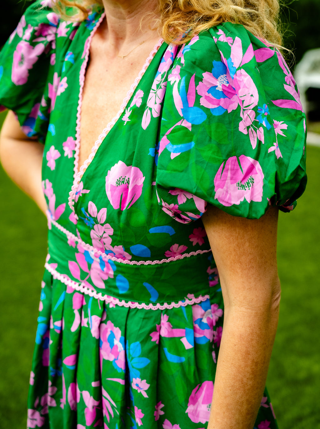 Green Floral Maxi Dress