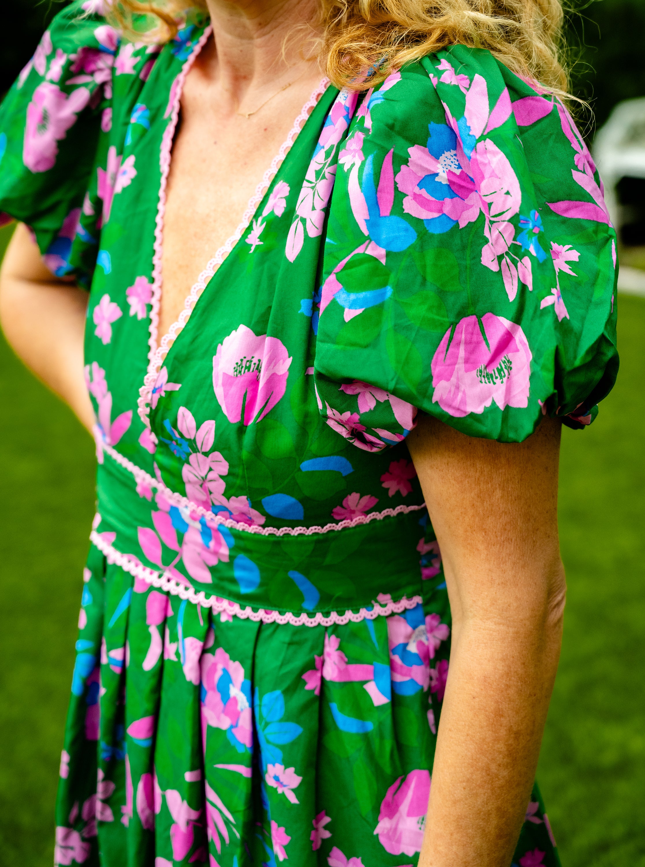Green Floral Maxi Dress