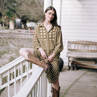 Painted Gingham Hadley Dress